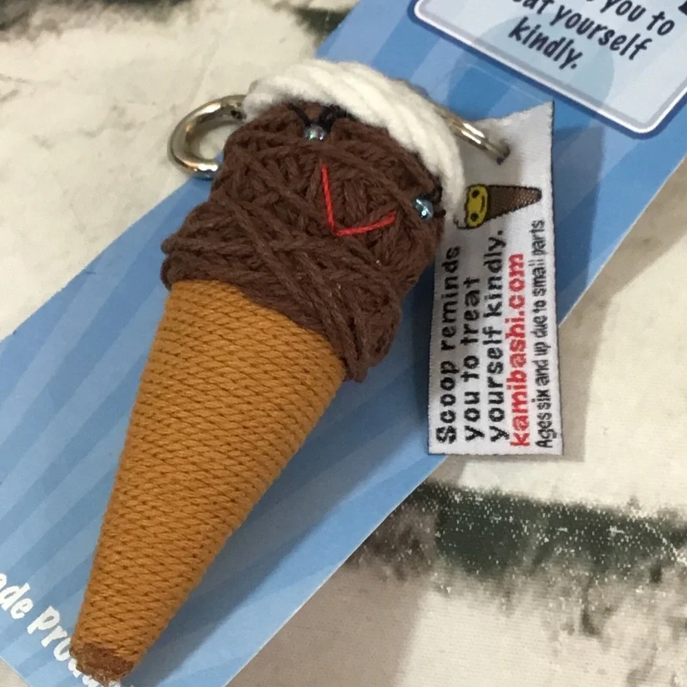 Kamibashi String‎ Doll Keychain Scoop Treat Yourself Kindley Ice Cream Cone